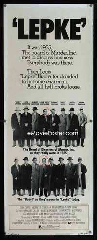 b400 LEPKE insert movie poster '74 Tony Curtis, Murder Inc!