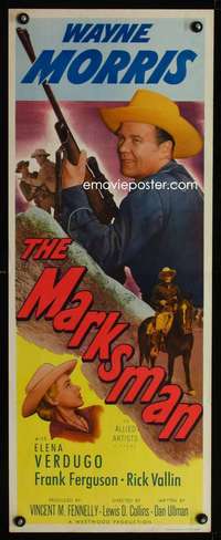 b441 MARKSMAN insert movie poster '53 Wayne Morris, Elena Verdugo