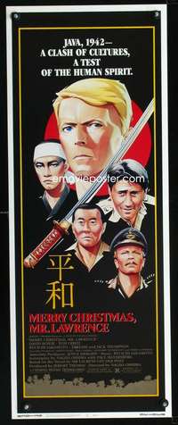 b449 MERRY CHRISTMAS MR. LAWRENCE insert movie poster '83 David Bowie