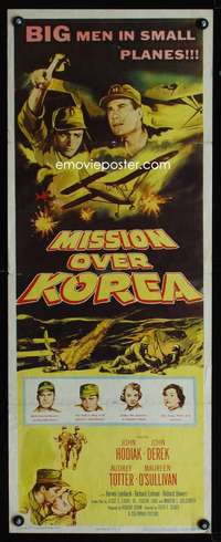 b459 MISSION OVER KOREA insert movie poster '53 John Hodiak, Derek
