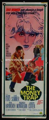 b464 MONEY TRAP insert movie poster '65 Glenn Ford, Sommer, Hayworth