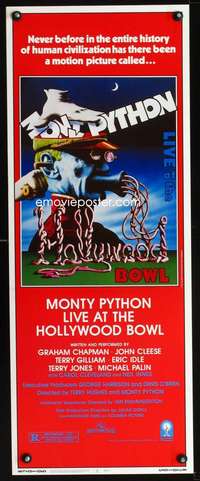 b465 MONTY PYTHON LIVE AT THE HOLLYWOOD BOWL insert movie poster '82