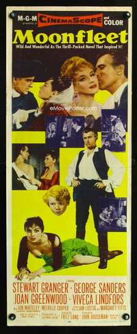 b467 MOONFLEET insert movie poster '55 Fritz Lang, Stewart Granger