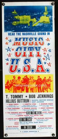 b474 MUSIC CITY USA insert movie poster '66 Loretta Lynn, country!