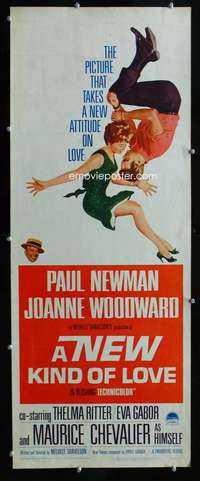 b485 NEW KIND OF LOVE insert movie poster '63 Paul Newman, Woodward