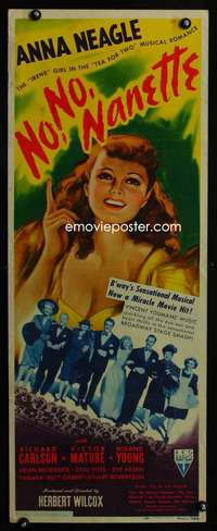 b494 NO, NO, NANETTE ('40) insert movie poster '40 elegant Anna Neagle!