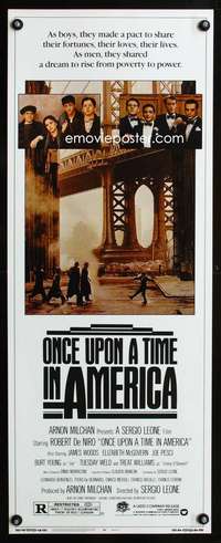 b502 ONCE UPON A TIME IN AMERICA insert movie poster '84 Sergio Leone