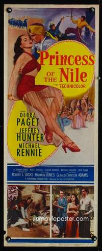 b540 PRINCESS OF THE NILE insert movie poster '54 sexy Debra Paget!