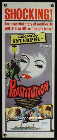 b545 PROSTITUTION insert movie poster '65 white slavery exists today!