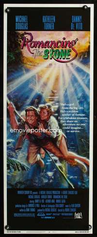 b588 ROMANCING THE STONE insert movie poster '84 Robert Zemeckis