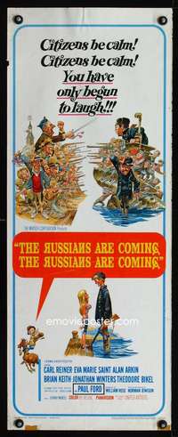 b592 RUSSIANS ARE COMING insert movie poster '66 Jack Davis art!