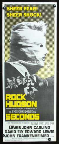 b603 SECONDS insert movie poster '66 Rock Hudson, John Frankenheimer