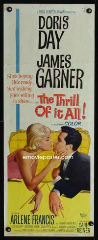 b697 THRILL OF IT ALL insert movie poster '63 Doris Day, James Garner
