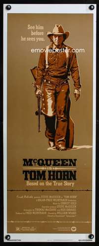 b706 TOM HORN insert movie poster '80 full length Steve McQueen!