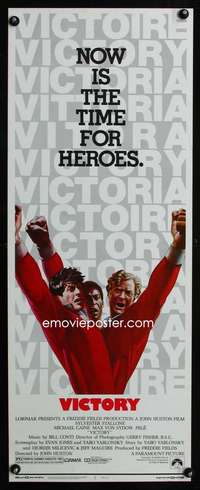b745 VICTORY ('81) insert movie poster '81 soccer, Stallone, Pele