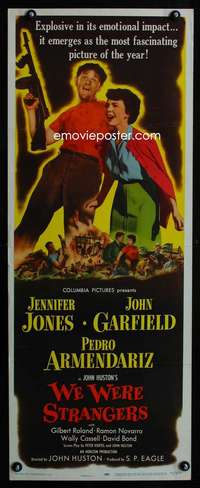 b759 WE WERE STRANGERS insert movie poster '49 Jenny Jones, Garfield
