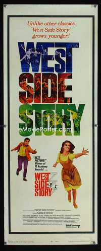 b763 WEST SIDE STORY insert movie poster R68 Natalie Wood, Rita Moreno