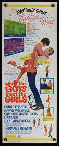 b767 WHEN THE BOYS MEET THE GIRLS insert movie poster '65 Francis