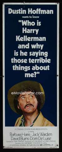 b776 WHO IS HARRY KELLERMAN insert movie poster '71 Dustin Hoffman