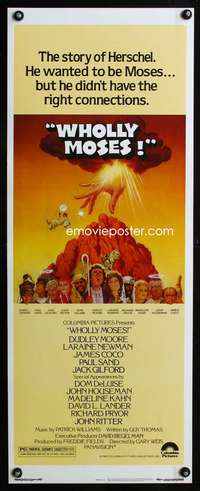 b777 WHOLLY MOSES insert movie poster '80 Dom DeLuise, Jack Rickard art!