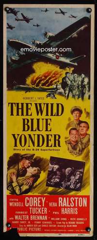 b779 WILD BLUE YONDER insert movie poster '51 cool B-29 bomber image!