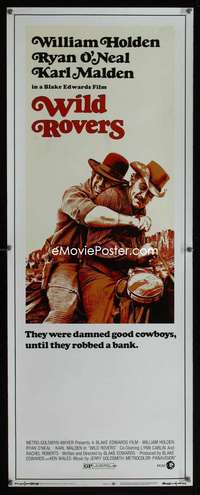 b782 WILD ROVERS insert movie poster '71 William Holden, Blake Edwards