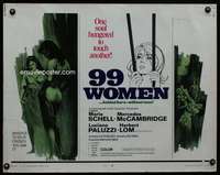 c026 99 WOMEN half-sheet movie poster '69 Jess Franco sexploitation!