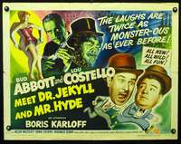 c027 ABBOTT & COSTELLO MEET DR JEKYLL & MR HYDE half-sheet movie poster '53
