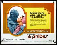 c029 ABOMINABLE DR PHIBES half-sheet movie poster '71 Vincent Price
