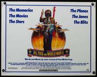 c036 ALL THIS & WORLD WAR 2 half-sheet movie poster '76 The Beatles!
