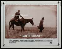c048 BAD COMPANY half-sheet movie poster '72 Jeff Bridges, western!