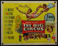 c057 BIG CIRCUS half-sheet movie poster '59 Victor Mature, Red Buttons