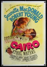 d137 CAIRO linen style D one-sheet movie poster '42 MacDonald, Robert Young