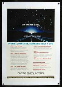 d149 CLOSE ENCOUNTERS OF THE THIRD KIND linen one-sheet movie poster '77