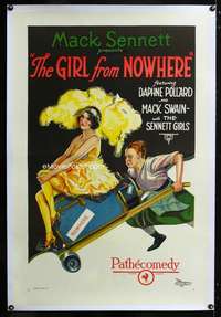 d213 GIRL FROM NOWHERE linen one-sheet movie poster '28 Carole Lombard!