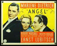 d046 ANGEL half-sheet movie poster '37 Marlene Dietrich, Ernst Lubitsch