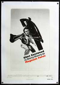 d317 MAGNUM FORCE linen one-sheet movie poster '73 Eastwood as Dirty Harry!