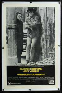 d328 MIDNIGHT COWBOY linen one-sheet movie poster '69 Dustin Hoffman, Voight