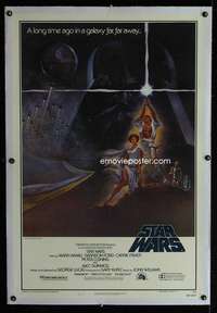 d424 STAR WARS linen style A 1sh movie poster '77 George Lucas