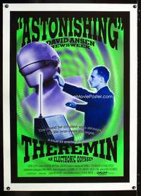 d442 THEREMIN AN ELECTRONIC ODYSSEY linen one-sheet movie poster '94 Gort!