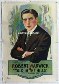 d451 TOLD IN THE HILLS linen one-sheet movie poster '19 Robert Warwick