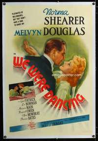 d480 WE WERE DANCING linen style C one-sheet movie poster '42 Norma Shearer