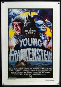 d498 YOUNG FRANKENSTEIN linen style B one-sheet movie poster '74 Mel Brooks