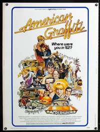 e006 AMERICAN GRAFFITI Thirty by Forty movie poster '73 George Lucas