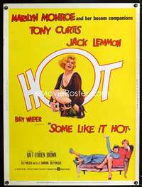 e004 SOME LIKE IT HOT Thirty by Forty movie poster '59 rarest Marilyn Monroe!