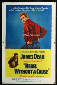 e003 REBEL WITHOUT A CAUSE Forty by Sixty movie poster '55 classic James Dean!