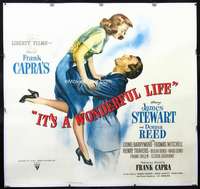e001 IT'S A WONDERFUL LIFE linen six-sheet movie poster '46 best Frank Capra