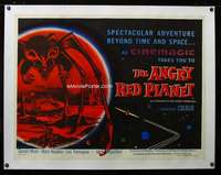 e086 ANGRY RED PLANET linen British quad movie poster '60 sci-fi!