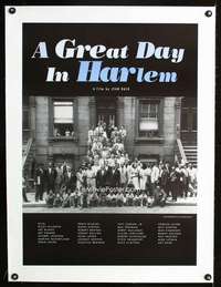 e076 GREAT DAY IN HARLEM linen English double crown movie poster '94