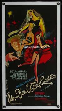 e207 BLACK TIGHTS linen French 16x31 movie poster '62 sexy artwork!